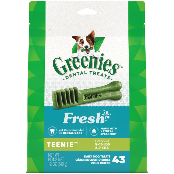 Greenies Fresh Mint Dental Dog Treats Teenie 12 Oz