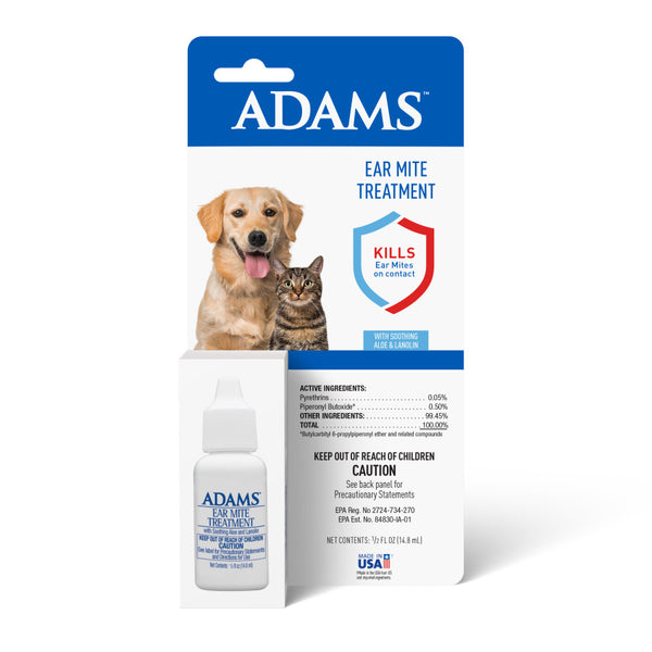 Adams Ear Mite Treatment 1/2 oz